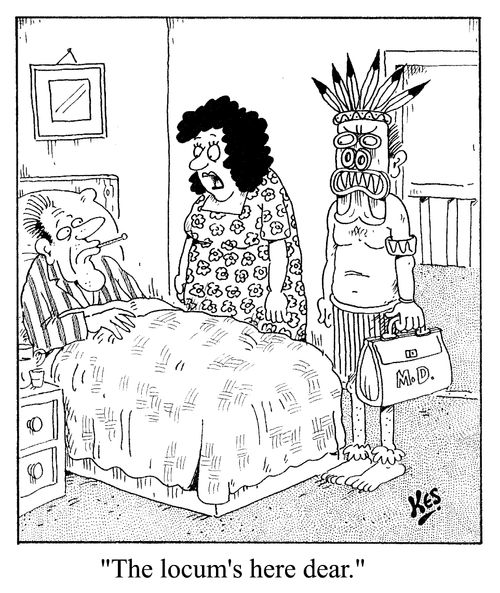 'The locum's here dear'