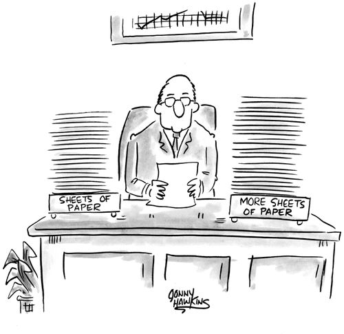 Working in a office
