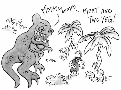 "Mmmmmm....meat and two veg!"