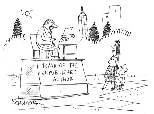 Tomb of the unpublished author.