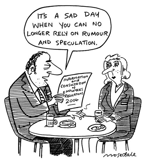 Rumour and speculation at work.
