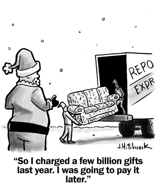 'So I charged a few billion gifts last year. I was going to pay it later.'