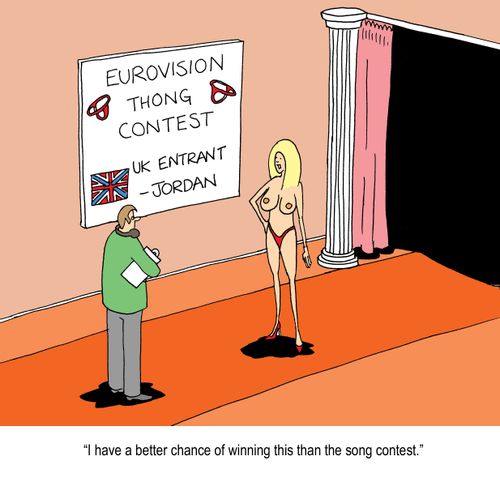 Eurovision Thong Contest: UK Entrant Jordan. 'I have a better chance of winning this than the song contest.'