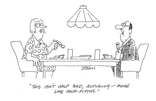 'This isn't half bad, actually - more like four-fifths.'