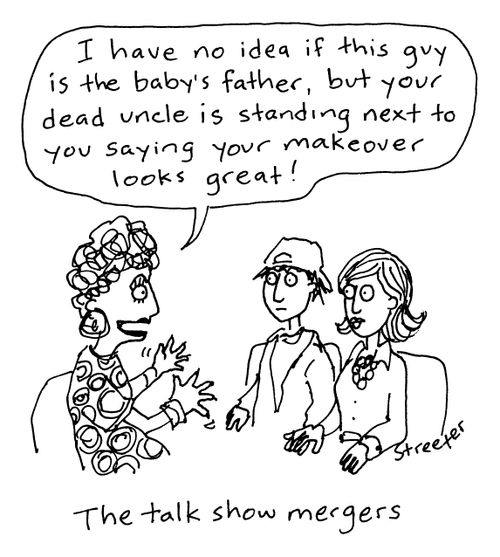 The talk show mergers.