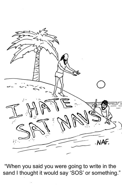 "When you said you were going to write in the sand, I thought it would say SOS or something."