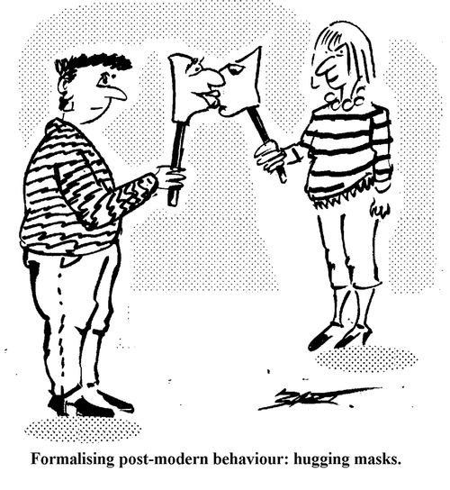 "Formalising post-modering behaviour: Hugging Masks."