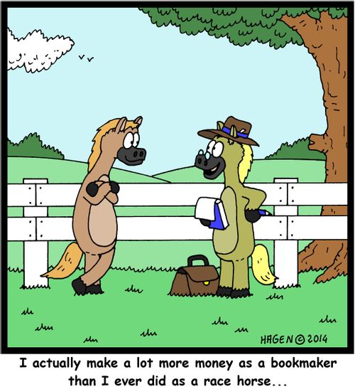 'I actually make a lot more money as a bookmaker than I ever did as a race horse...'