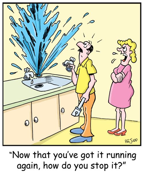 'Now that you've got it running again, how do you stop it?'