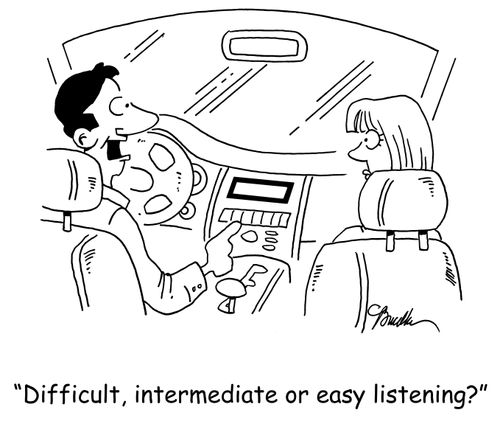 'Difficult, intermediate or easy listening?'