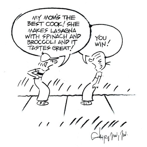 'My Mum's the best cook. She makes a lasagne with spinach and broccoli and it tastes great!'
