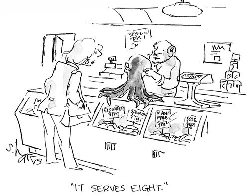 'It serves eight.'