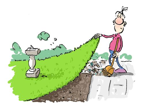Sweeping things under the lawn.