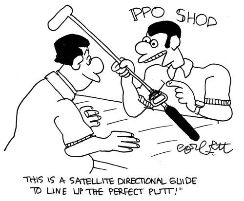 'This is a satellite directional guide to line up the perfect putt!'