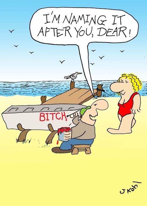 Boat Naming - "I'm naming it after you!"
