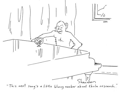 'This next song's a little bluesy number about Ebola research.'