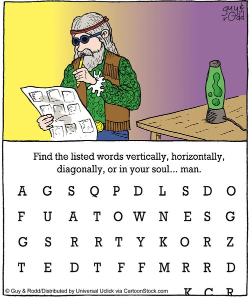 Find the listed words vertically, horizontally, diagonally, or in your soul... man.