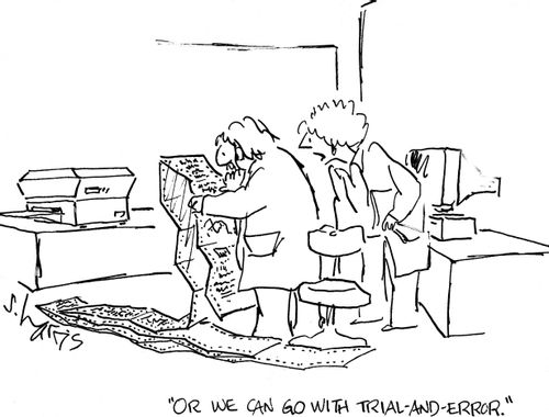 'Or we can go with trial-and-error.'