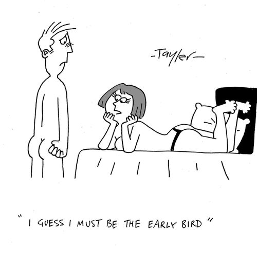 'I guess I must be the early bird.'