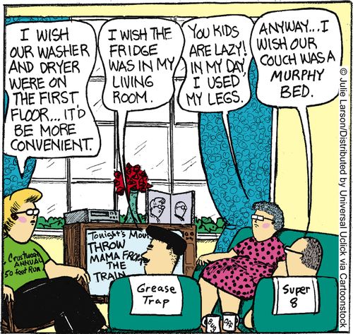 'I wish our washer and dryer were on the first floor. . . It'd be more convenient.'