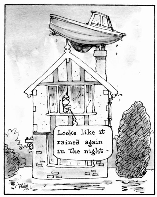 'Looks like it rained again in the night.'