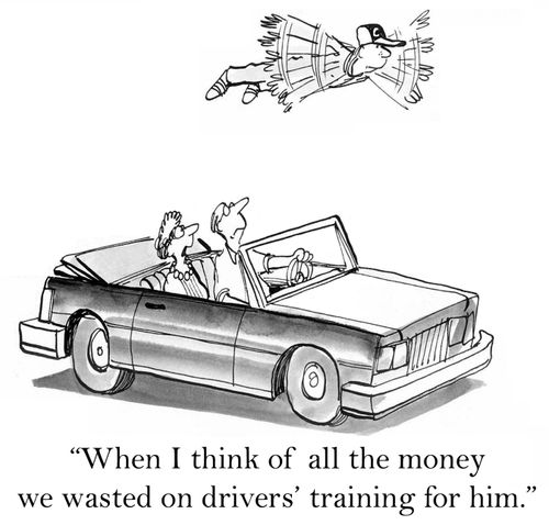 'When I think of all the money we wasted on drivers' training for him.'