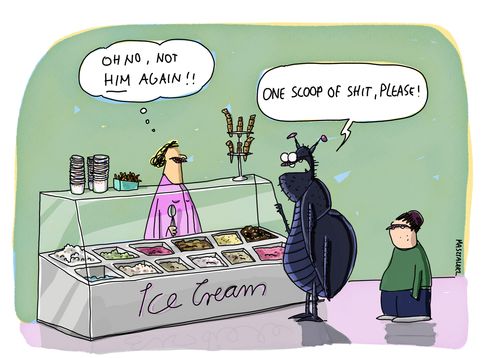 'One scoop of sh*t, please!'