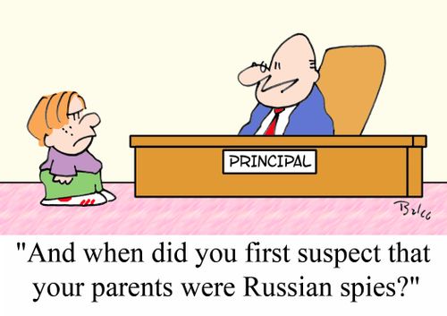 'And when did you first suspect that your parents were Russian spies?'