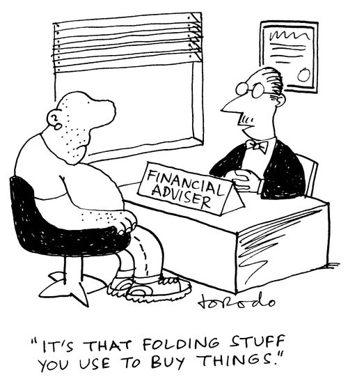 'It's that folding stuff you use to buy things.'