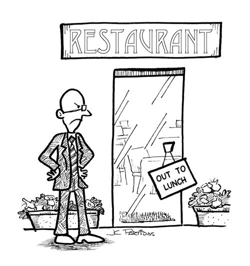 Restaurant: 'Out to Lunch'.