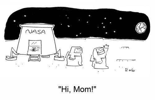 NASA, Moon landing, 'Hi, Mom!'