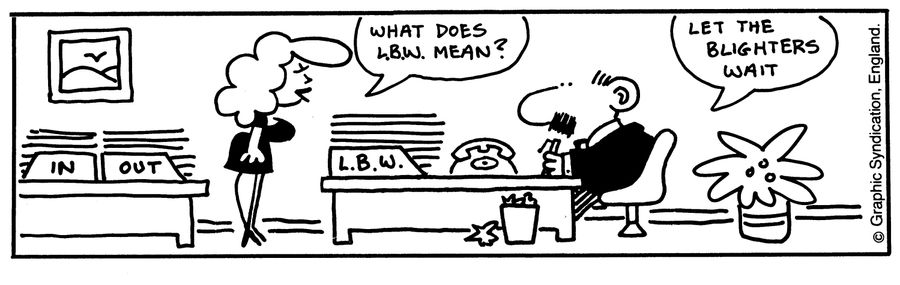 'What does L.B.W. mean?'