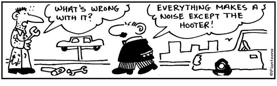Everything makes a noise except the hooter!
