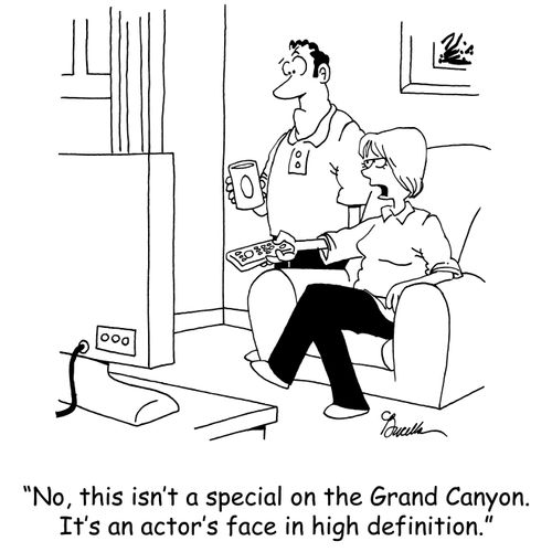 'No, it's not a special on the Grand Canyon. It's an actor's face in high definition.'