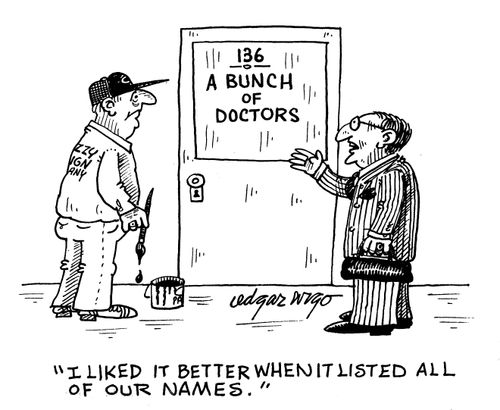 'I liked it better when it listed all of our names.'