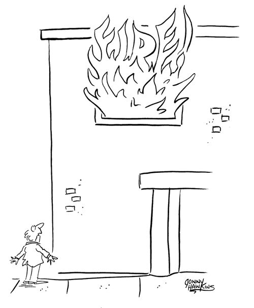 Fire spelling the word fire