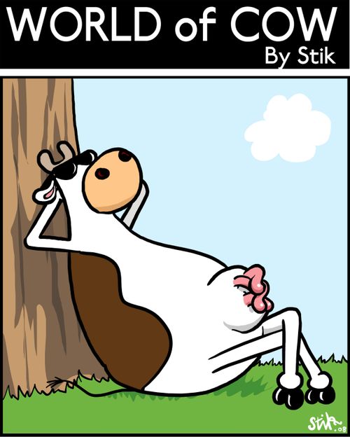 Legs are crossed and the udders are folowing suit.