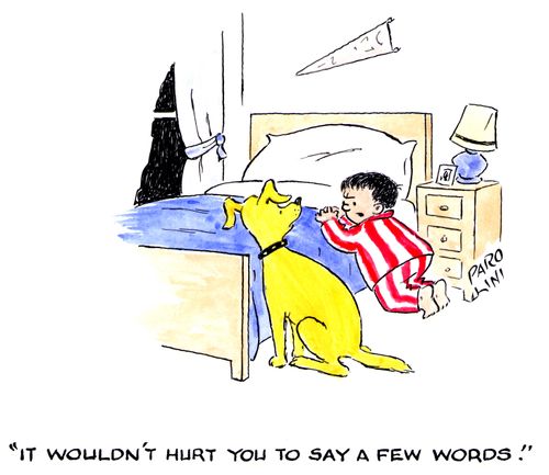 'It wouldn't hurt to say a few words.'