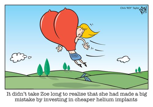 It didn't take Zoe long to realise that she had made a big mistake by investing in cheaper helium implants.