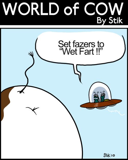 Set fazers to 'Wet Fart!'