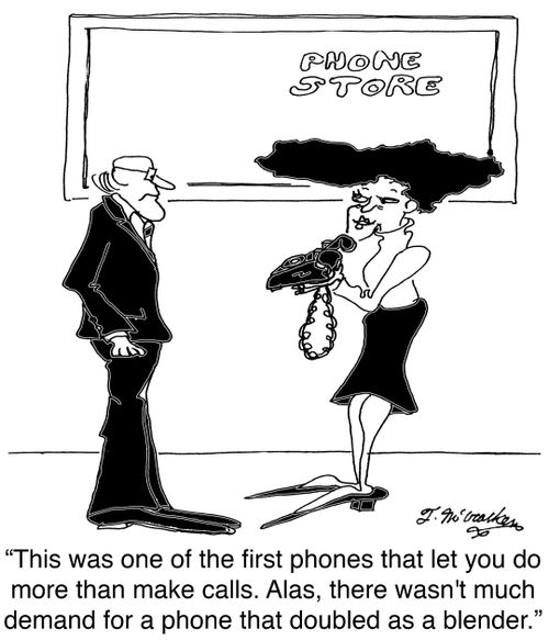 'This was one of the first phones that let you do more than make calls. Alas, there wasn't much demand for a phone that doubled as a blender.'