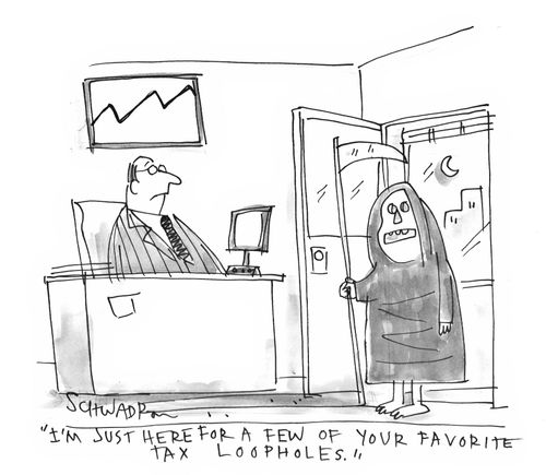 'I'm just here for a few of your favourite tax loopholes.'