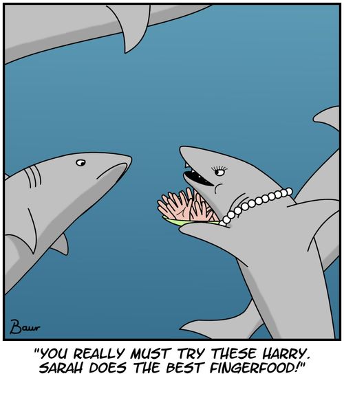 'You really must try these Harry. Sarah does the best fingerfood!'