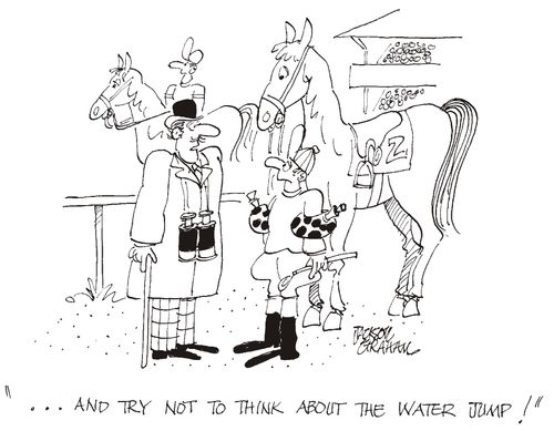 '...and try not to think about the water jump !'