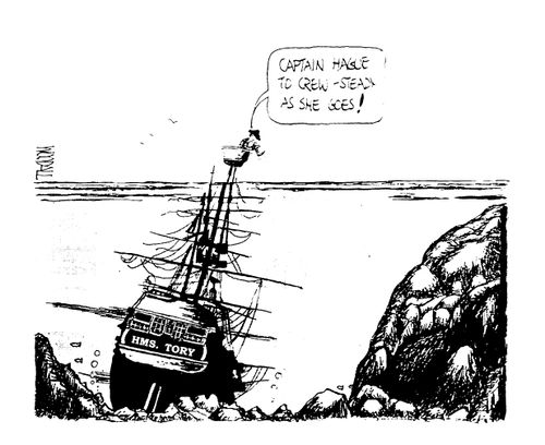 "Captain Hague to crew - steady as she goes!"