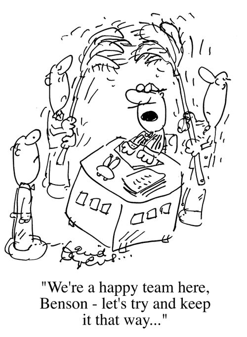 "We're a happy team here Benson - let's try to keep it that way."