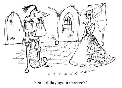 "On holiday again George"