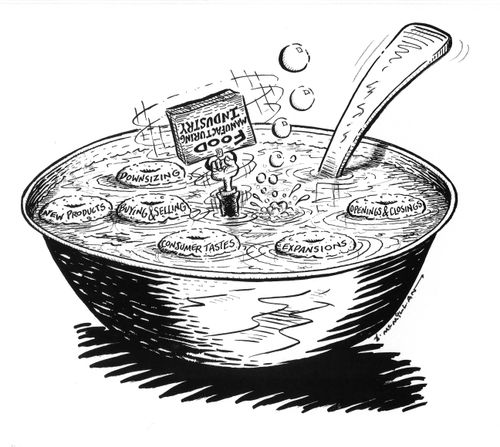 Food manufacturing industry in a soup.