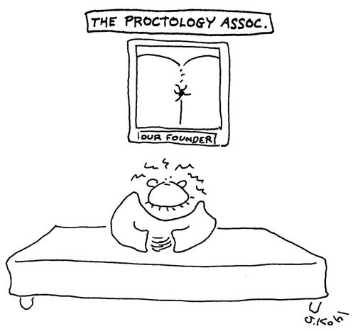 The Proctology Association - Picture of the founder Picture of an bum hole.