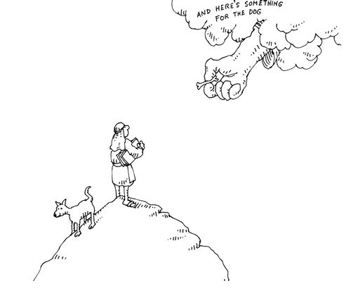'And here's something for the dog.'